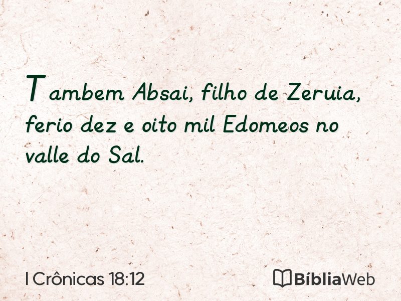 I Crônicas 18:12 em imagem para compartilhar