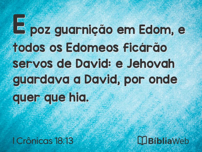 I Crônicas 18:13 em imagem para compartilhar