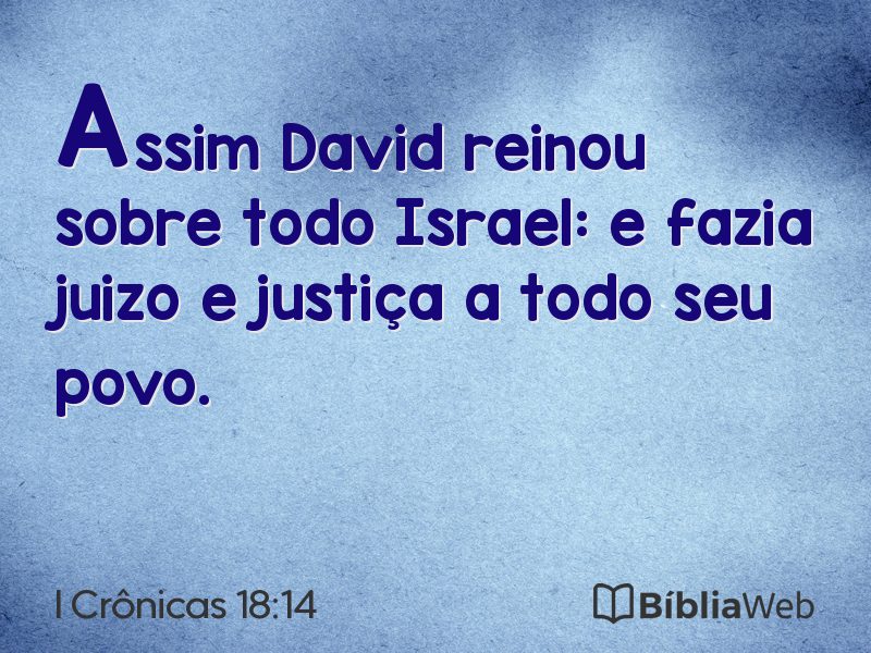 I Crônicas 18:14 em imagem para compartilhar