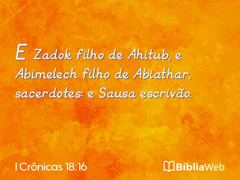 I Crônicas 18:16 em imagem para compartilhar