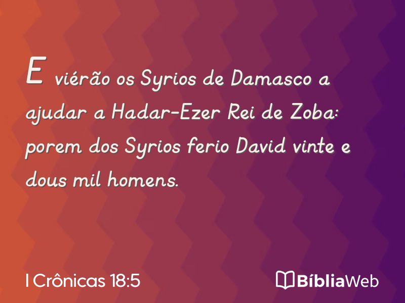 I Crônicas 18:5 em imagem para compartilhar