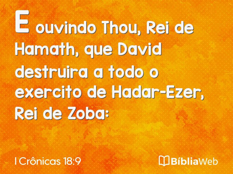 I Crônicas 18:9 em imagem para compartilhar