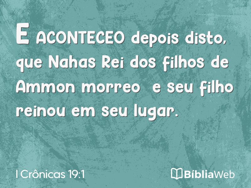I Crônicas 19:1 em imagem para compartilhar