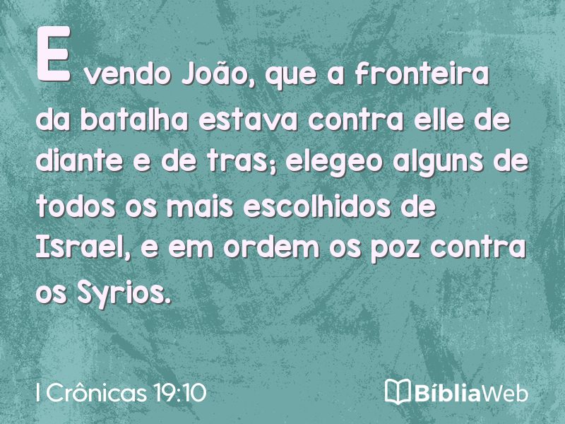 I Crônicas 19:10 em imagem para compartilhar