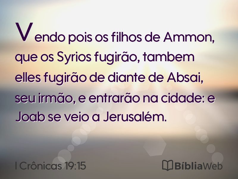 I Crônicas 19:15 em imagem para compartilhar