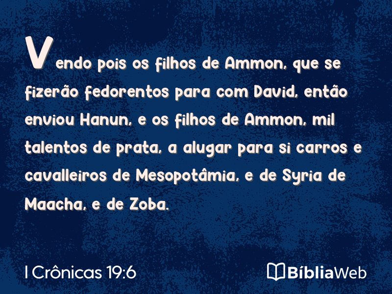 I Crônicas 19:6 em imagem para compartilhar