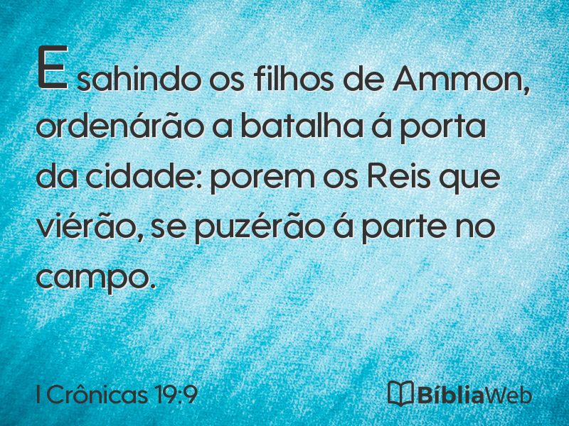 I Crônicas 19:9 em imagem para compartilhar