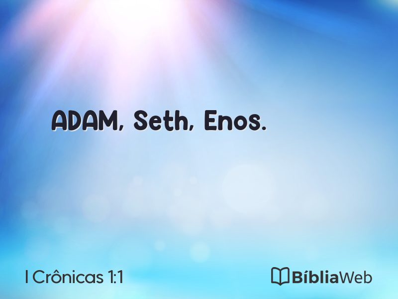 I Crônicas 1:1 em imagem para compartilhar