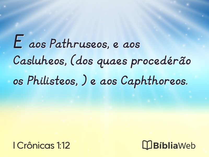 I Crônicas 1:12 em imagem para compartilhar