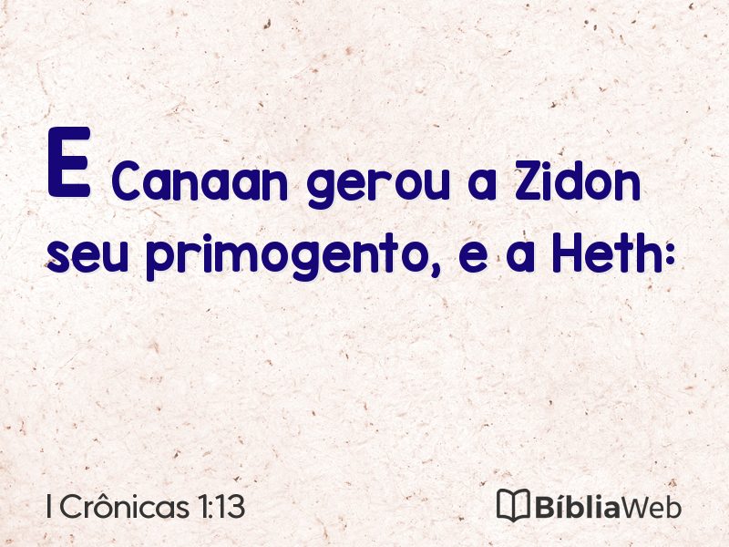 I Crônicas 1:13 em imagem para compartilhar