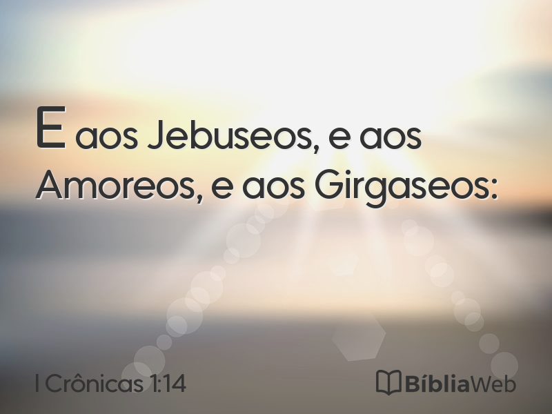 I Crônicas 1:14 em imagem para compartilhar
