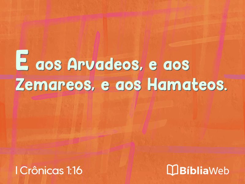I Crônicas 1:16 em imagem para compartilhar