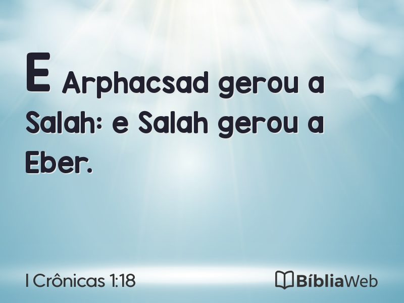 I Crônicas 1:18 em imagem para compartilhar
