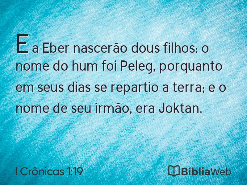 I Crônicas 1:19 em imagem para compartilhar
