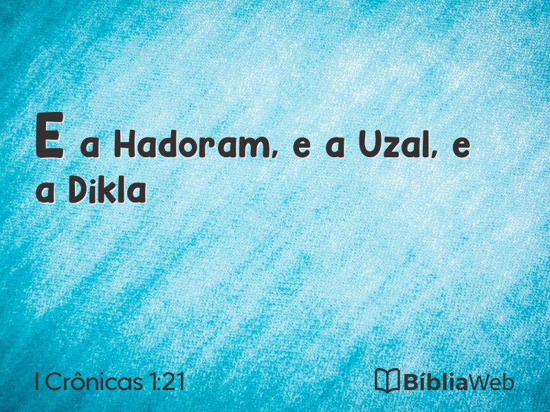 I Crônicas 1:21 em imagem para compartilhar