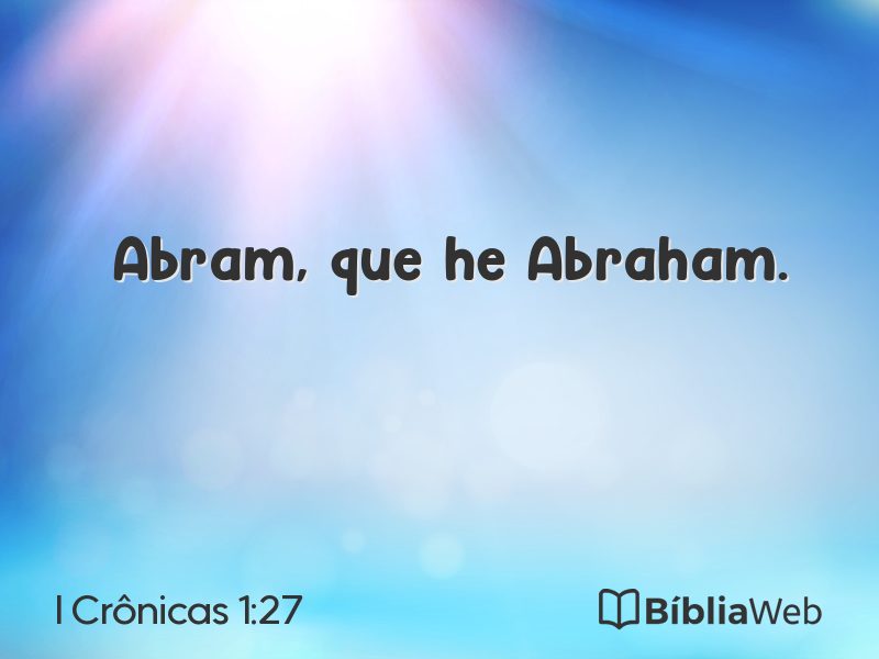 I Crônicas 1:27 em imagem para compartilhar