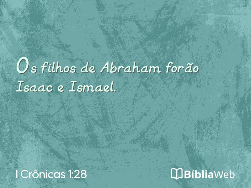 I Crônicas 1:28 em imagem para compartilhar