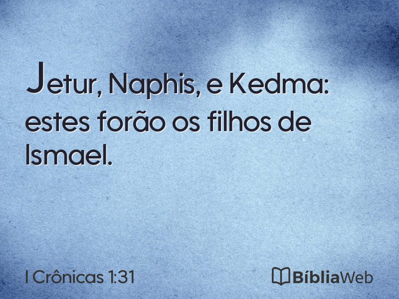 I Crônicas 1:31 em imagem para compartilhar