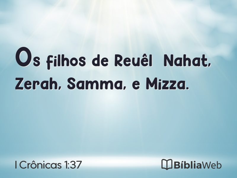 I Crônicas 1:37 em imagem para compartilhar