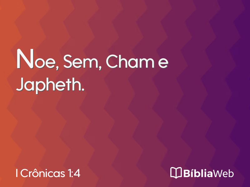 I Crônicas 1:4 em imagem para compartilhar