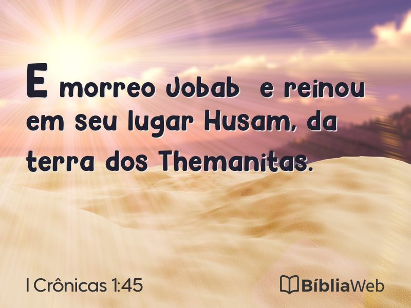 I Crônicas 1:45 em imagem para compartilhar