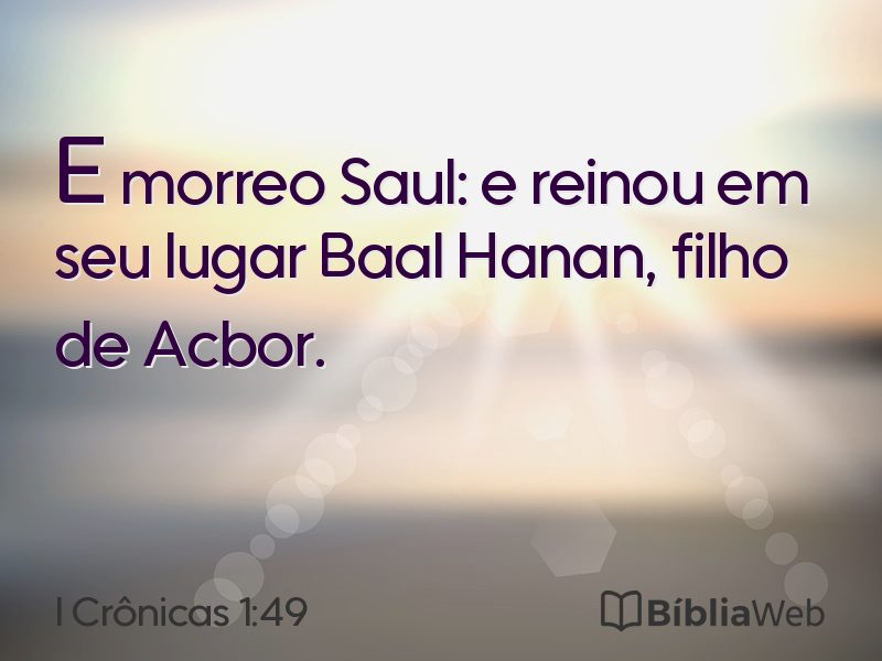 I Crônicas 1:49 em imagem para compartilhar