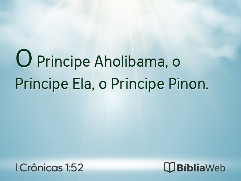 I Crônicas 1:52 em imagem para compartilhar