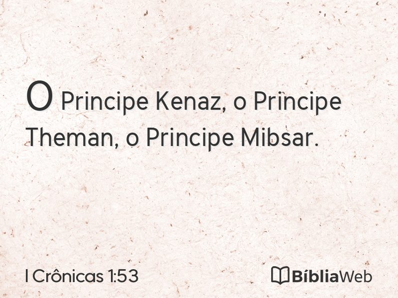 I Crônicas 1:53 em imagem para compartilhar