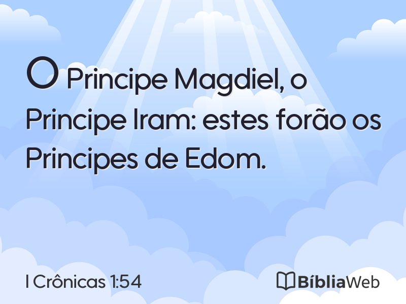 I Crônicas 1:54 em imagem para compartilhar