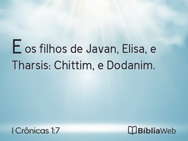 I Crônicas 1:7 em imagem para compartilhar