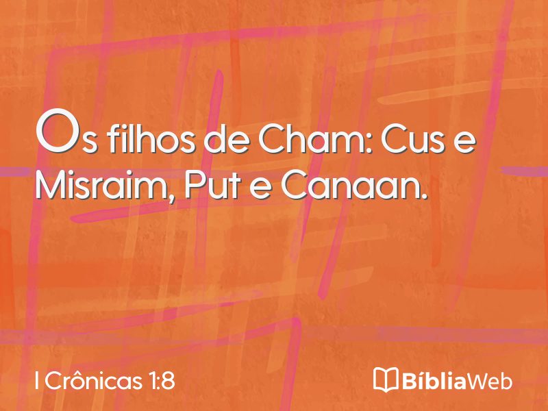 I Crônicas 1:8 em imagem para compartilhar