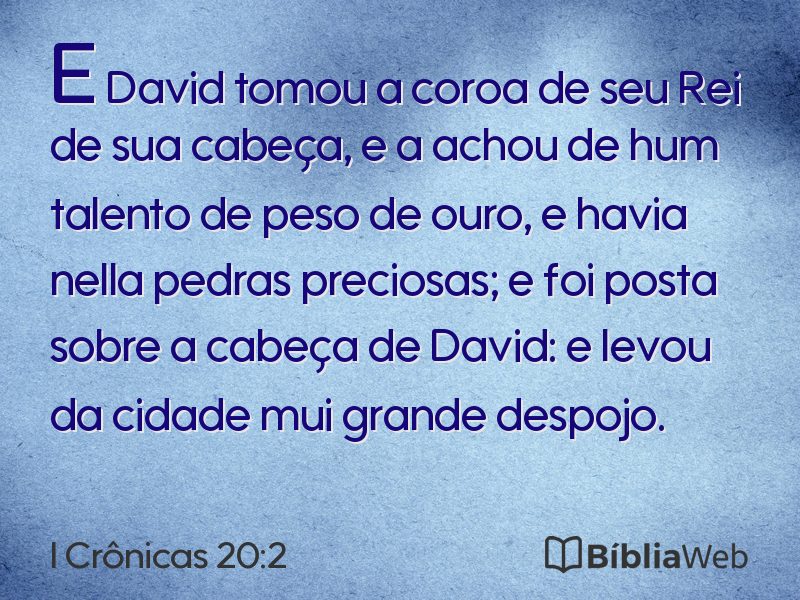 I Crônicas 20:2 em imagem para compartilhar