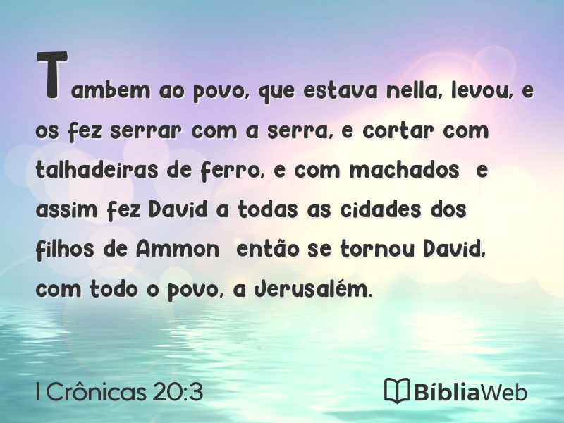 I Crônicas 20:3 em imagem para compartilhar
