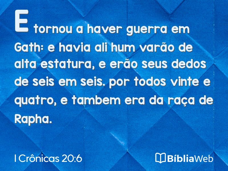 I Crônicas 20:6 em imagem para compartilhar