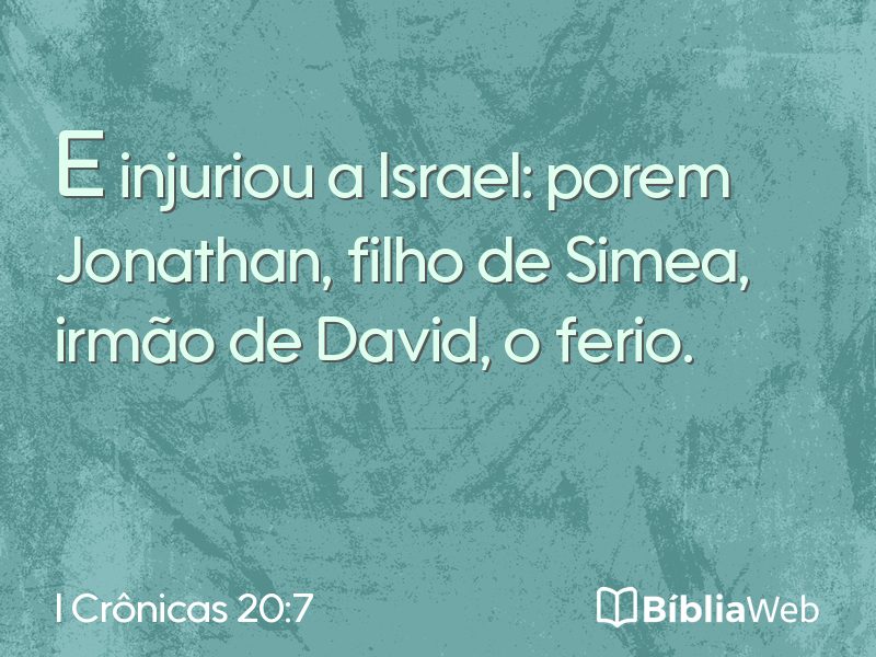 I Crônicas 20:7 em imagem para compartilhar
