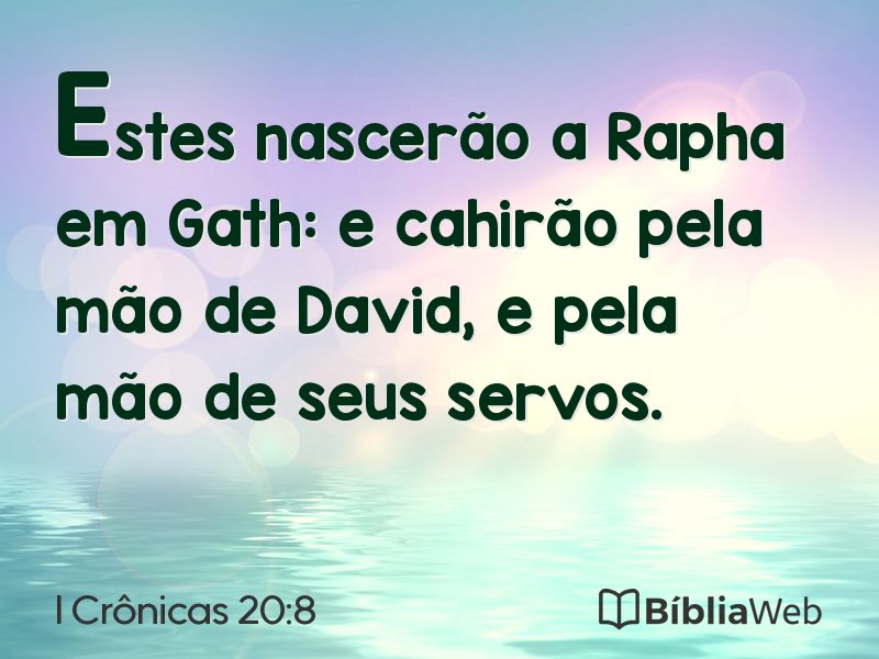 I Crônicas 20:8 em imagem para compartilhar