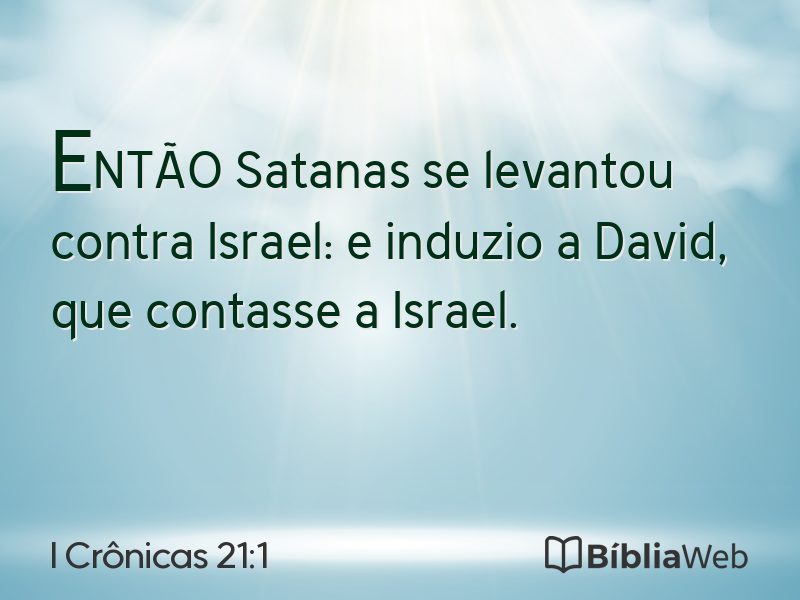 I Crônicas 21:1 em imagem para compartilhar
