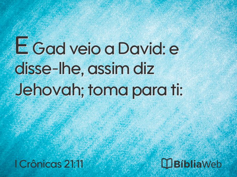 I Crônicas 21:11 em imagem para compartilhar