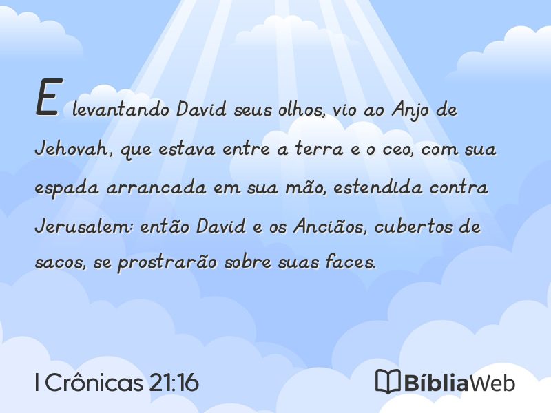I Crônicas 21:16 em imagem para compartilhar
