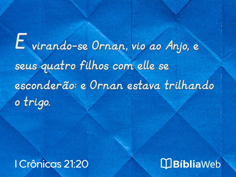 I Crônicas 21:20 em imagem para compartilhar