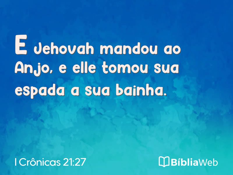 I Crônicas 21:27 em imagem para compartilhar