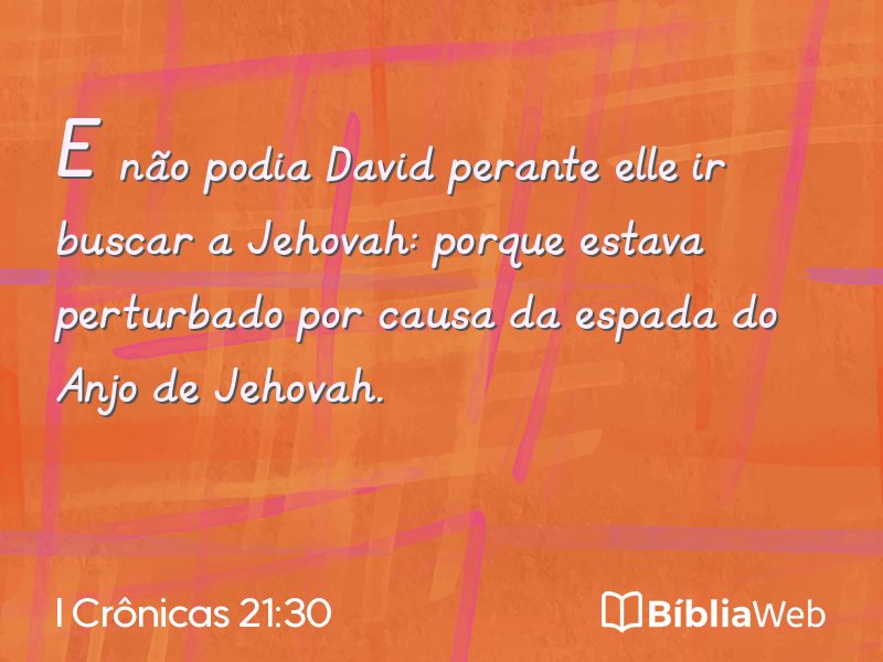 I Crônicas 21:30 em imagem para compartilhar