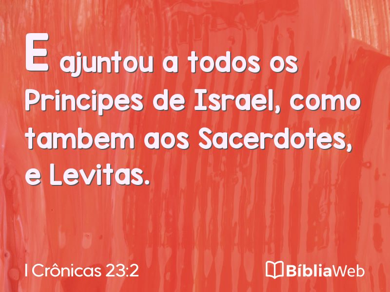 I Crônicas 23:2 em imagem para compartilhar