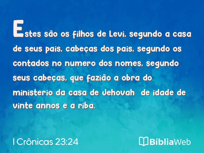 I Crônicas 23:24 em imagem para compartilhar