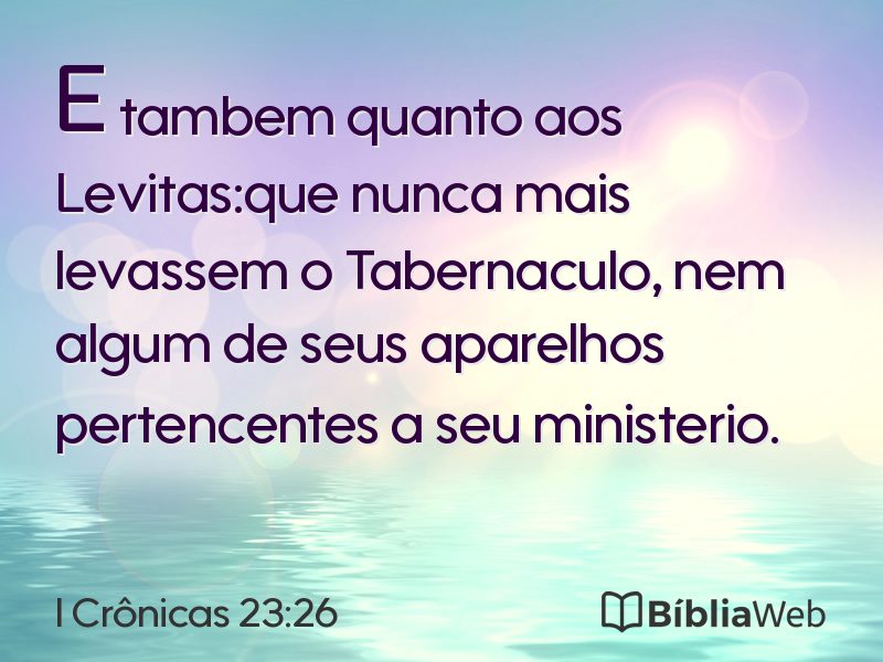 I Crônicas 23:26 em imagem para compartilhar