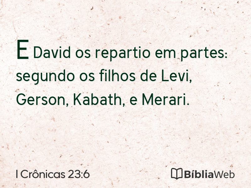 I Crônicas 23:6 em imagem para compartilhar