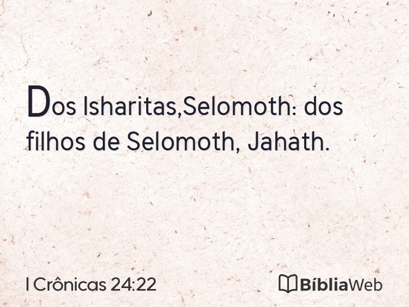 I Crônicas 24:22 em imagem para compartilhar