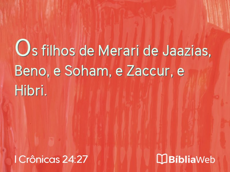 I Crônicas 24:27 em imagem para compartilhar