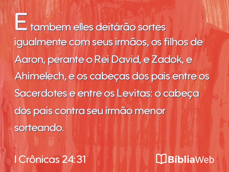 I Crônicas 24:31 em imagem para compartilhar