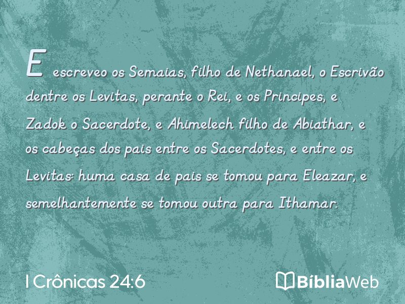 I Crônicas 24:6 em imagem para compartilhar